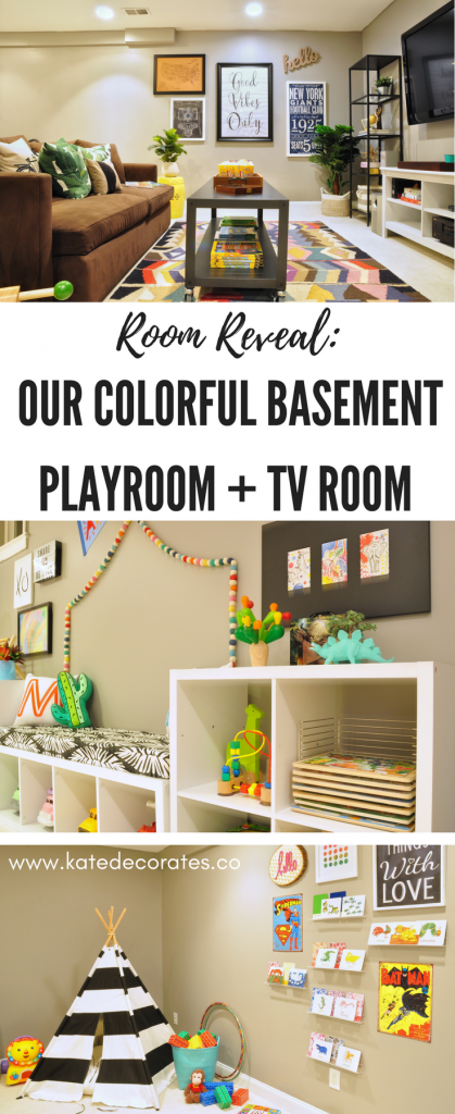 This is SUCH a fun space! Lots of great ideas for creating a dual-purpose room that adults and kids can enjoy.