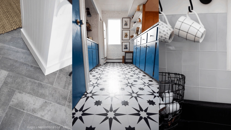 The Best Peel-and-Stick Vinyl Tile Projects on Pinterest - Kate Decorates