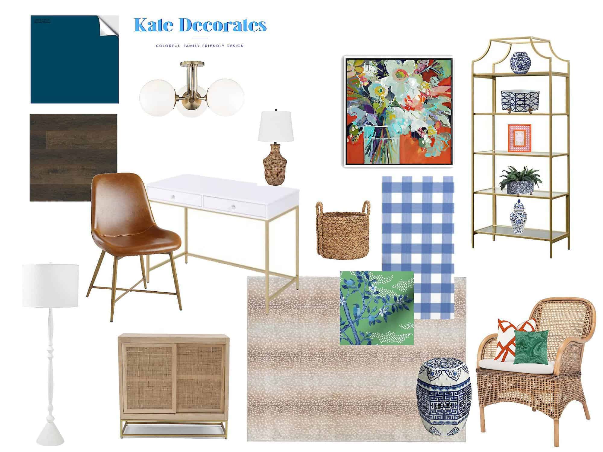 ORC week 2: Shared home office designs (help me choose!) - Kate Decorates